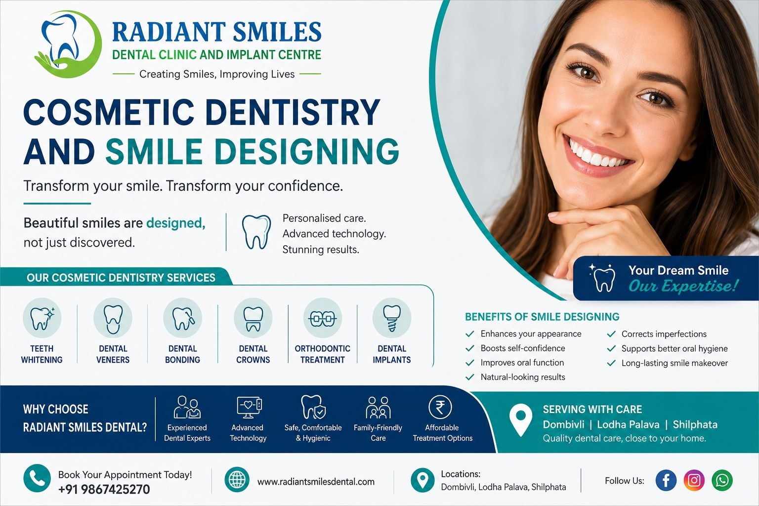 Cosmetic dentistry and Smile designing Cosmetic dentistry and Smile designing